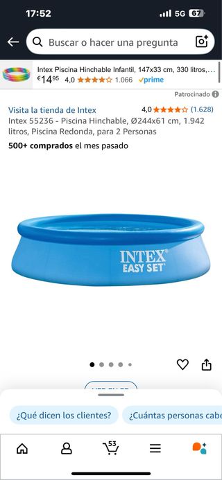 Piscina Intex 244x61cm