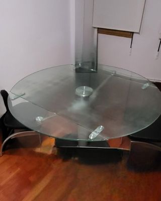 Mesa de cristal moderna