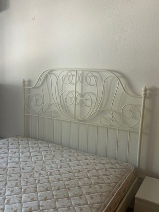 Estructura de cama completa  Ikea Metal Blanco 