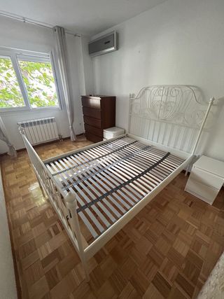 Estructura de cama completa  Ikea Metal Blanco 