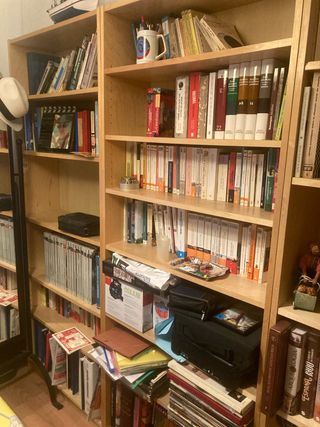 3 Estanterías librerías madera marrón-
3 unidades