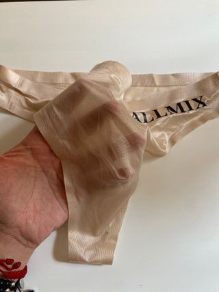Tanga hombre beige - Semitransparente
