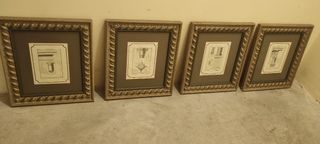 4 Quadri | Colonne di disegno tecnico