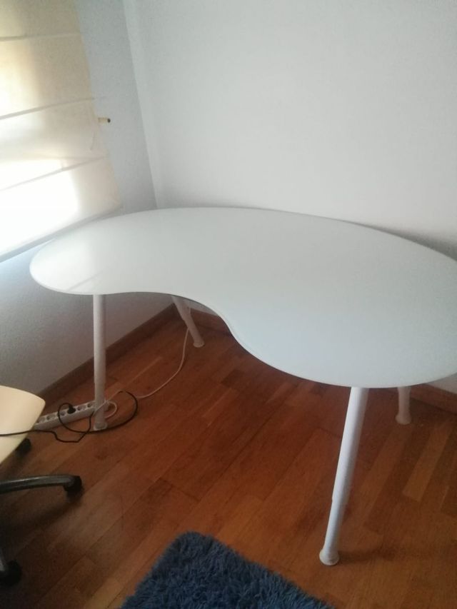 Mesa cristal oficina - blanca