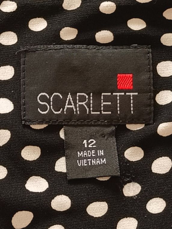 Vestido Scarlett lunares blanco y negro