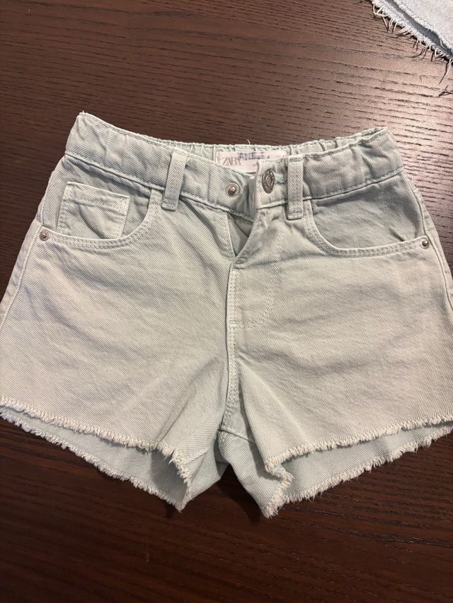 Shorts Zara niña - verde claro -talla 4