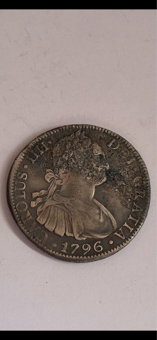 8 reales 1796 (MBC-/MBC) Mexico Carlos IIII