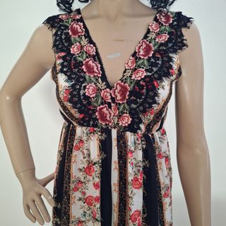 Vestito lungo elegante - fiori
