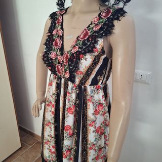 Vestito lungo elegante - fiori