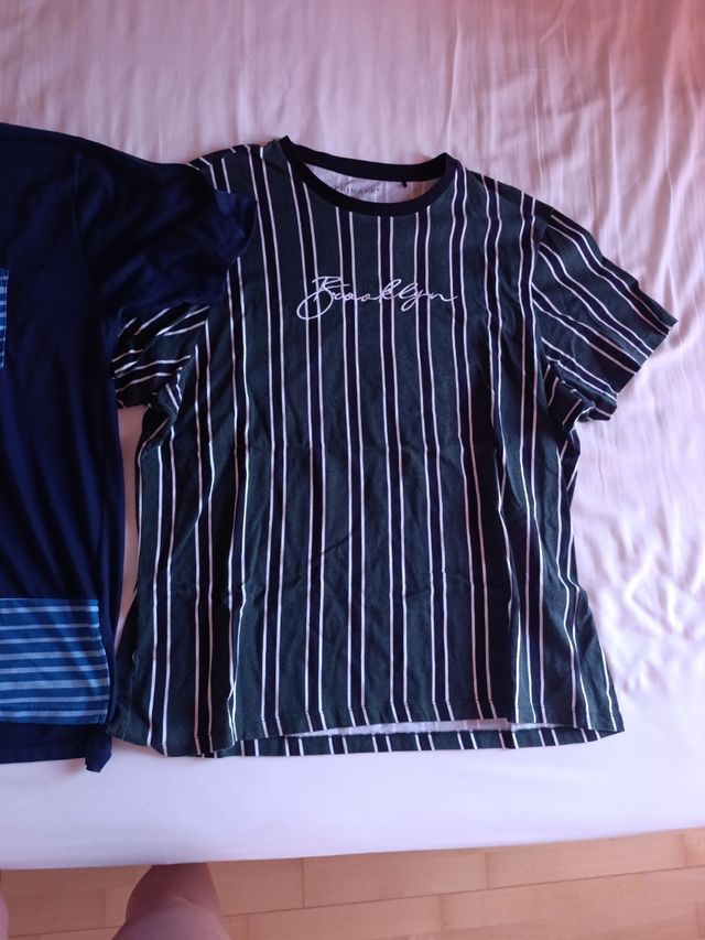 2 Camisetas hombre - Azul y Verde