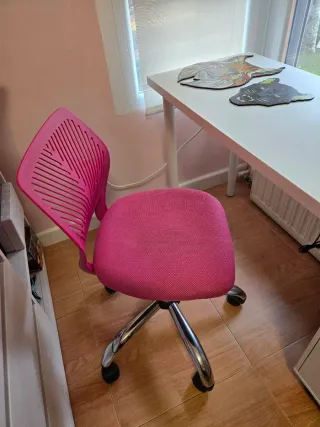 Silla escritorio giratoria rosa