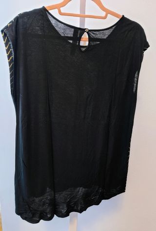 Top negro y dorado Springfield - Talla XL