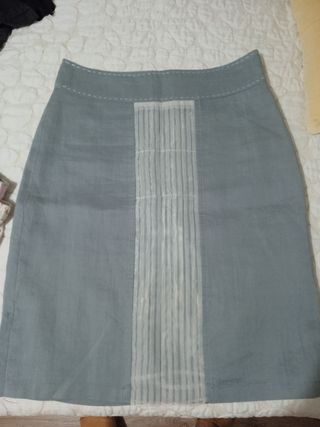 Falda lino Adolfo Domínguez M