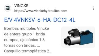 Válvula 4VNKSV-6-HA-DC12-4L Vincke