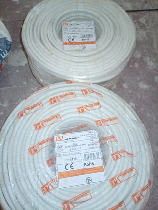Cable coaxial Lassa 100m blanco para TV y SAT