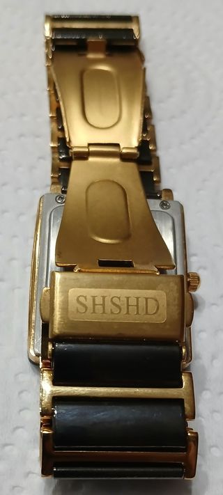 Reloj ShShD mujer - cuarzo negro dorado