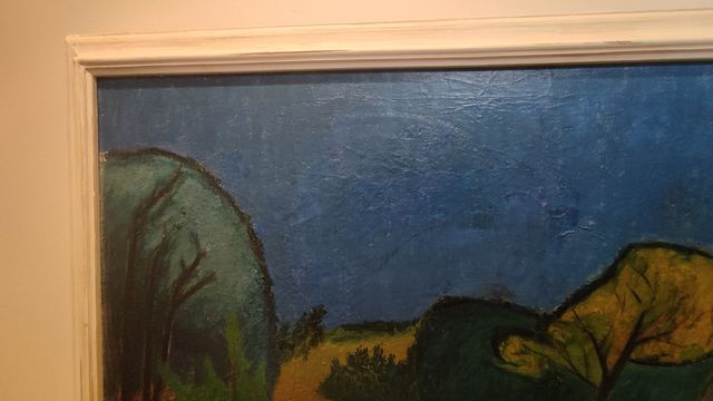 Óleo de Abreu Bastos.Titulo A nosa horta.Año 1957