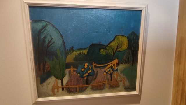 Óleo de Abreu Bastos.Titulo A nosa horta.Año 1957