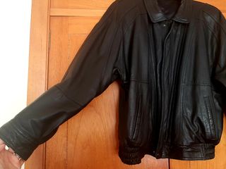 Cazadora cuero negra - Talla 52 caballero