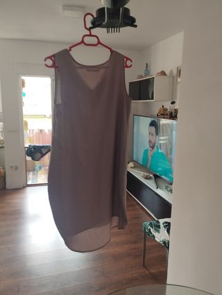 Vestido corto gris 