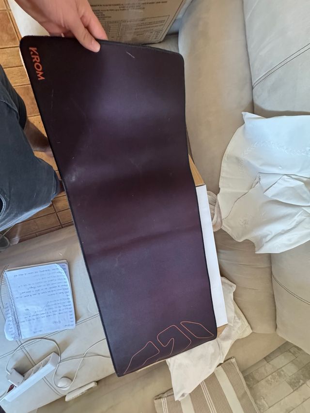 Alfombrilla gaming Krom - Negro/Naranja