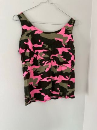 Canottiera mimetica rosa