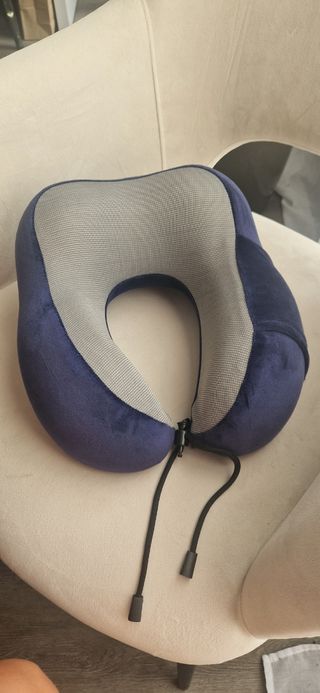 Almohada cuello viaje - Azul/ gris