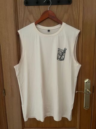 Camiseta tirantes Shein L beige