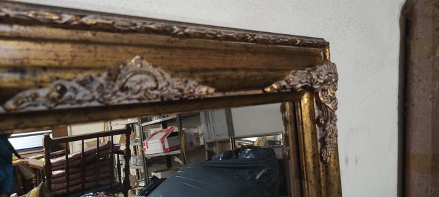 Espejo vintage madera dorada