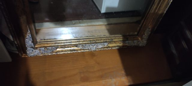 Espejo vintage madera dorada