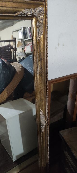 Espejo vintage madera dorada