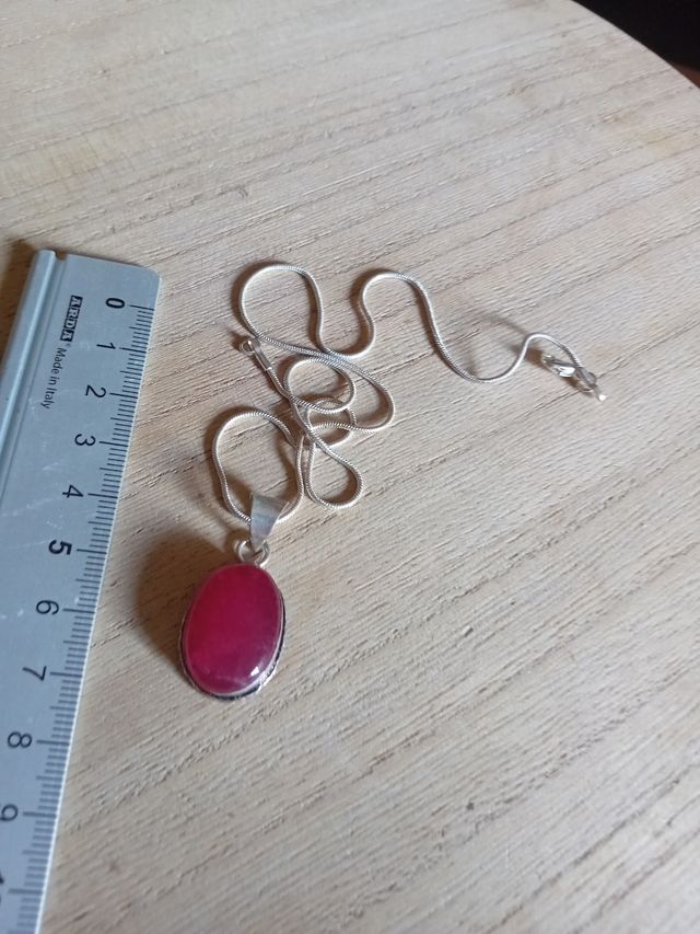 Collana Argento con Giada della Malesia 