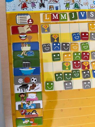 calendario de tareas y premios para niños/as