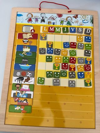calendario de tareas y premios para niños/as