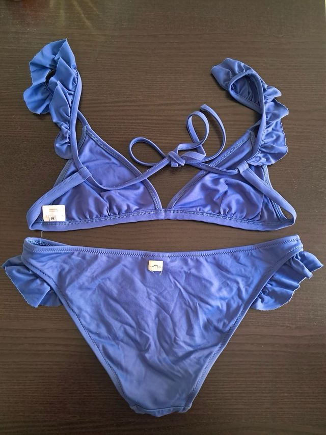 Bañador azul, bikini, talla S