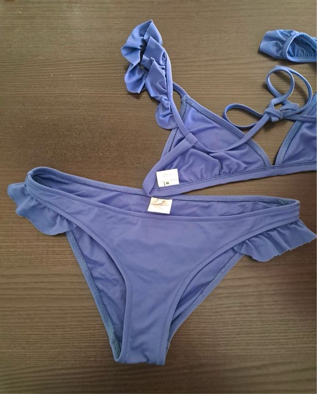 Bañador azul, bikini, talla S