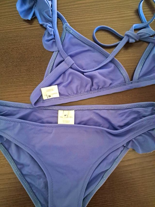 Bañador azul, bikini, talla S