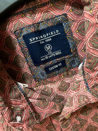 Camisa Springfield M - Roja y marrón