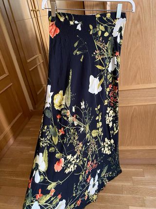 Falda midi H&M flores XS