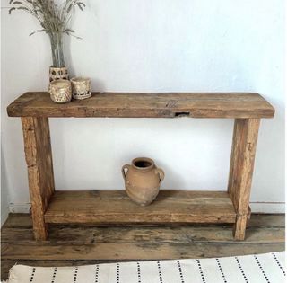 Mesa consola madera rústica