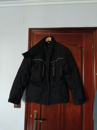 Cazadora moto mujer negra