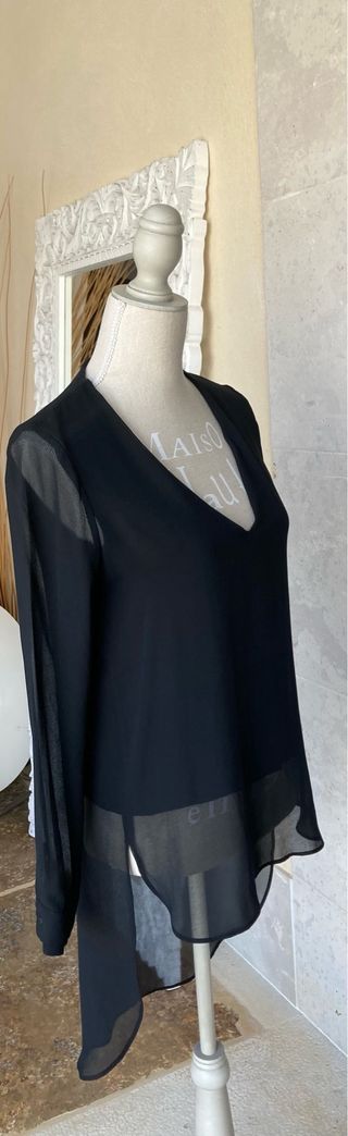 Blusa negra Zara - Talla S
