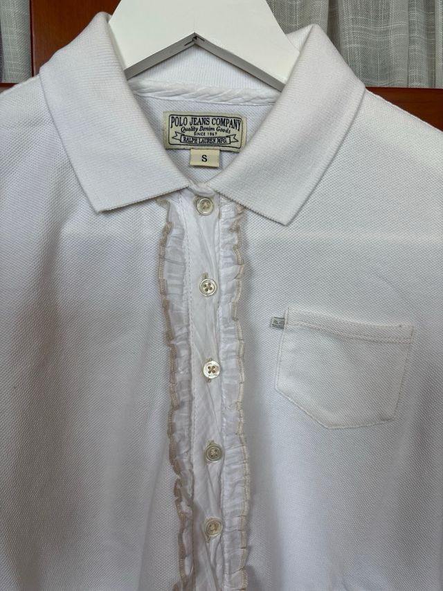 Polo Jeans Company - Camiseta blanca talla S