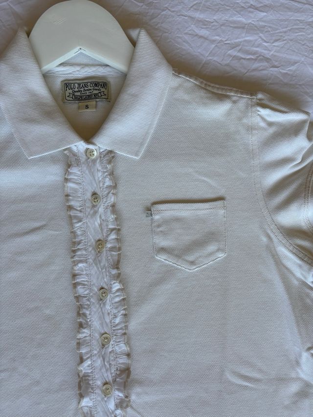 Polo Jeans Company - Camiseta blanca talla S