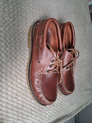 Zapatos nauticos de cuero para hombre