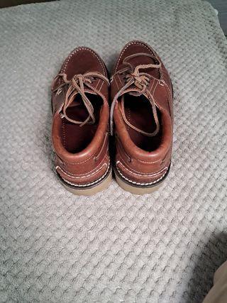 Zapatos nauticos de cuero para hombre