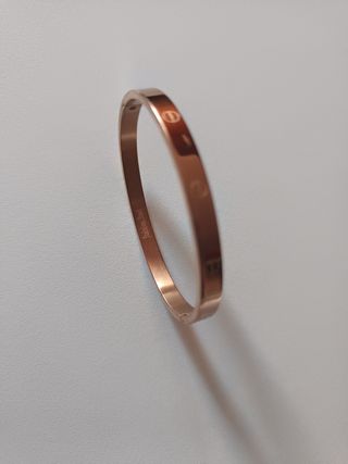 Pulsera dorada aro/ color cobré