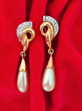 Pendientes Or-pla vintage.