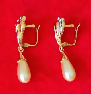Pendientes Or-pla vintage.