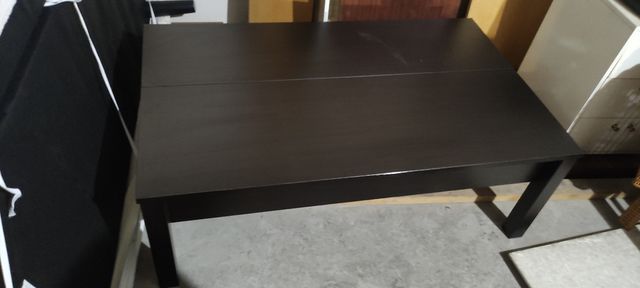 Mesa centro negra extensible